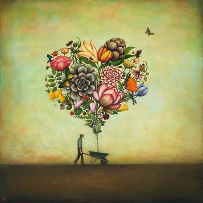 Big Heart Botany - Wall Art Print, 16x16