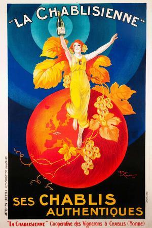 La Chablisienne Ses Chablis Authentiques - Giclee Print, 12x18