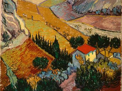 Landscape with House and Ploughman, 1889 - Wall Art Print, 16x12