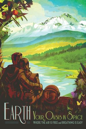 NASA/JPL: Visions Of The Future - Earth - Wall Art Print, 12x18