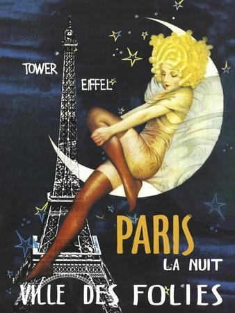Paris Moon - Giclee Print, 12x16