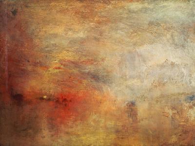 Sundown over a Lake, 1840 - Giclee Print, 16x12