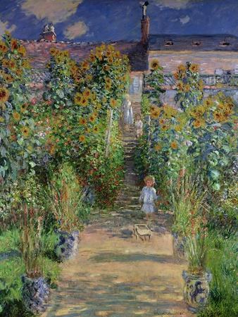 The Artist's Garden at Vetheuil - Giclee Print, 12x16