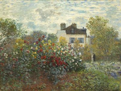 The Artist's Garden in Argenteuil (A Corner of the Garden with Dahlias), 1873 - Giclee Print, 16x12