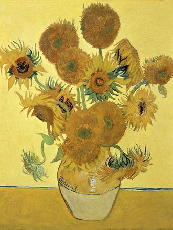 Vase of Fifteen Sunflowers, c.1888 - Giclee Print, 12x16