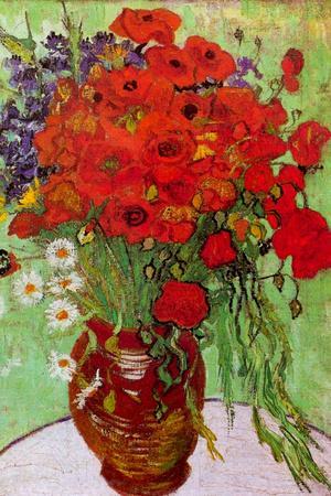 Vincent van Gogh Still Life Red Poppies and Daisies - Wall Art Print, 24x36