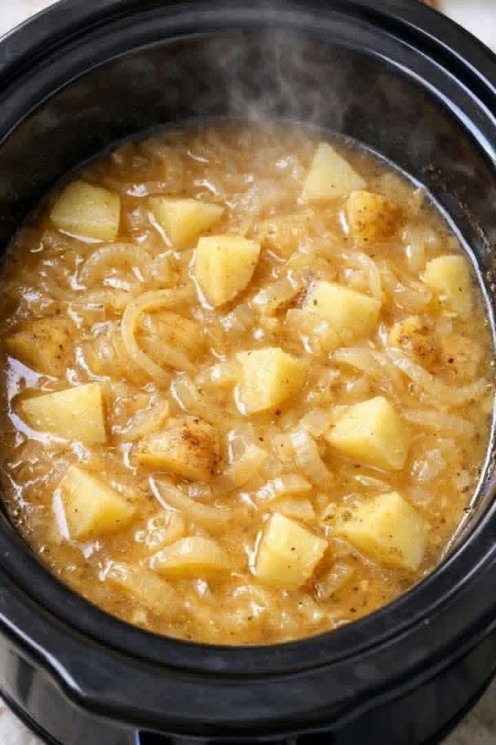 Slow Cooker French Onion & Potato Stew
