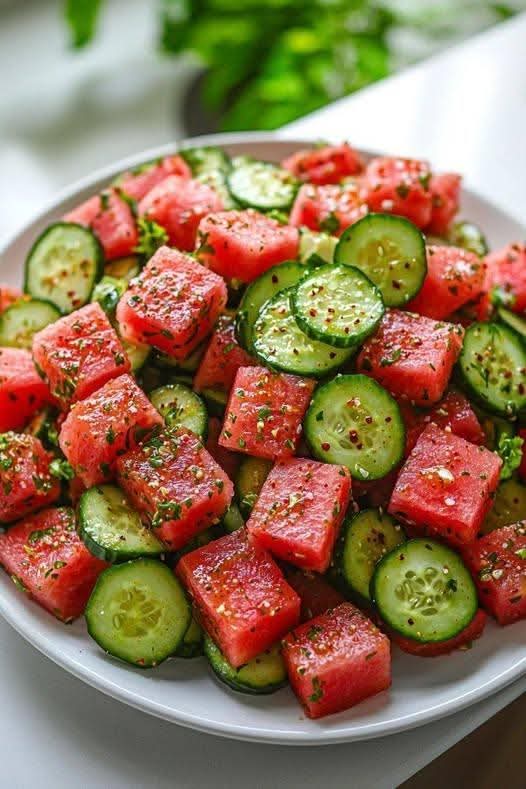 How to Make Watermelon Cucumber Salad
